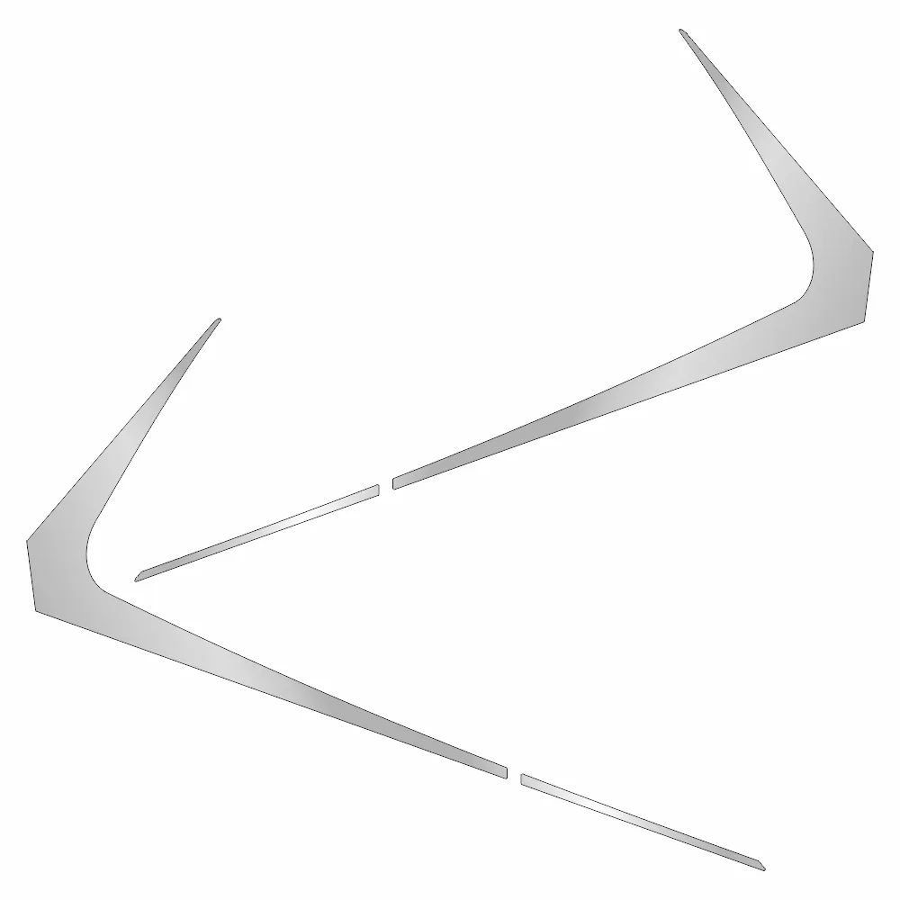 Накладки из нержавеющей стали на окна спальника JAC K7 NKN-189 — фото 1