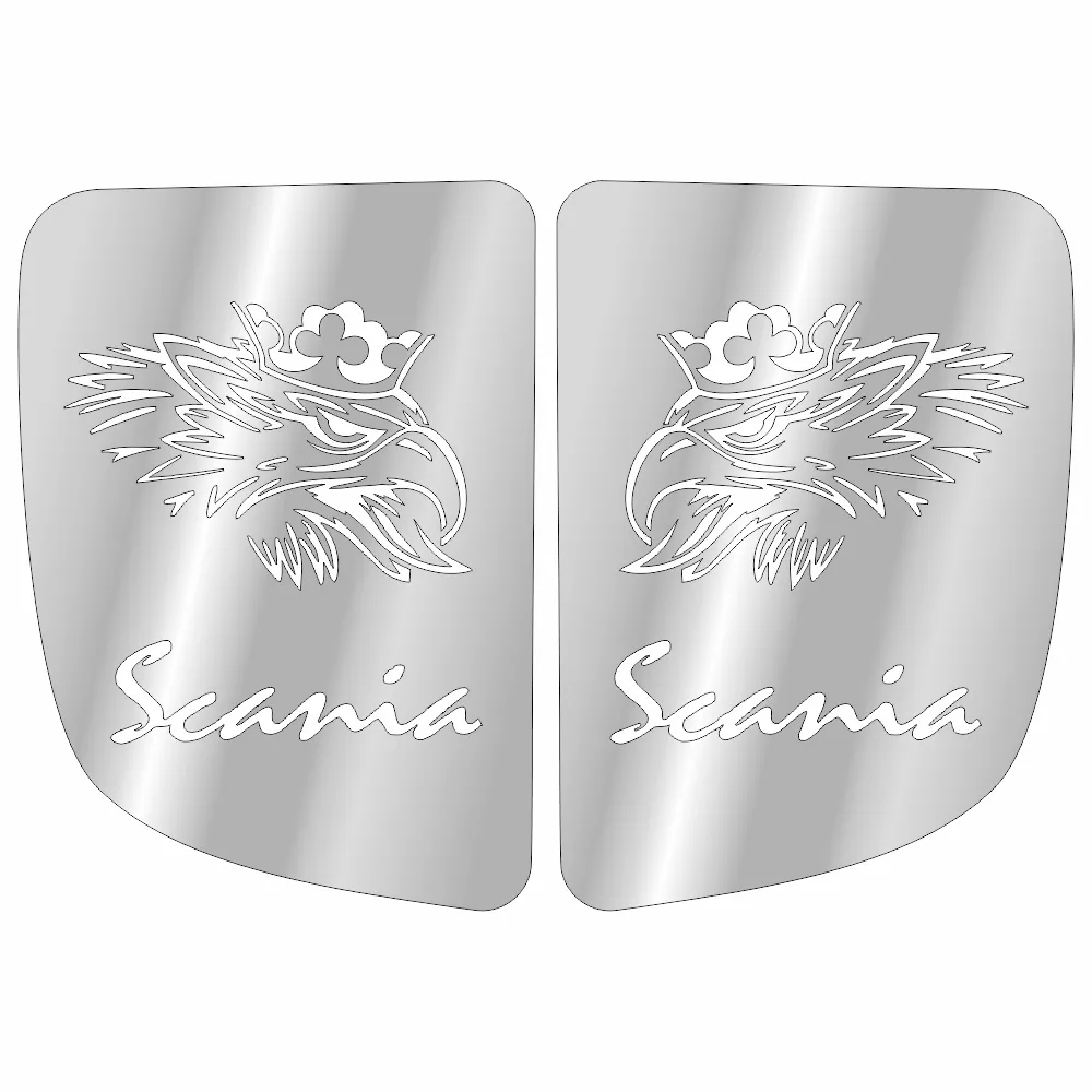 Накладки из нержавеющей стали (№3) на фальшокна Scania 5 серии NKN-214 — фото 1