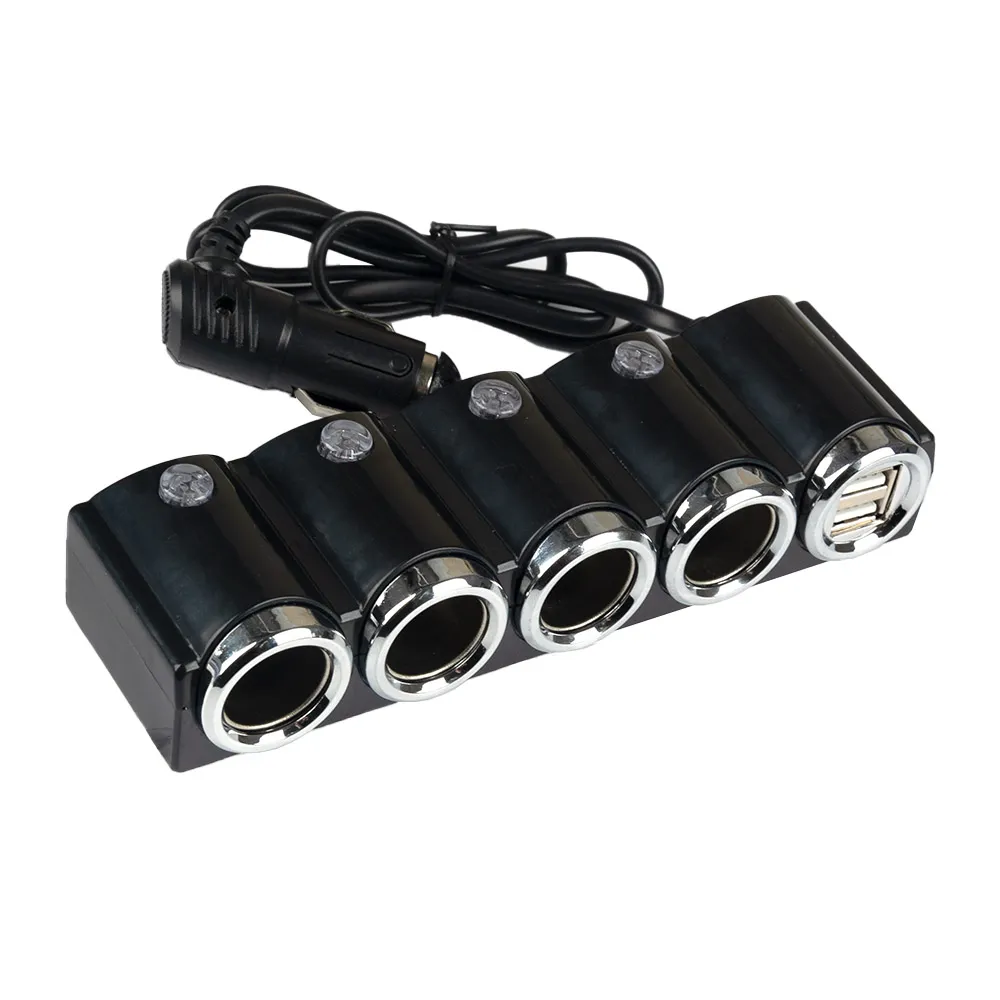 Разветвитель в прикуриватель № 1504 4 устройства USB 2 порта — фото 1