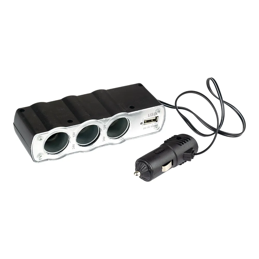 Разветвитель в прикуриватель № 011 3 устройства USB 1 порт — фото 1