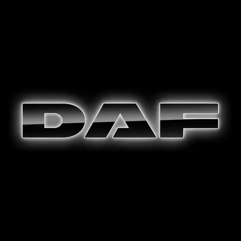 Светодиодная надпись-логотип (черный пластик) для DAF (1200х160мм)