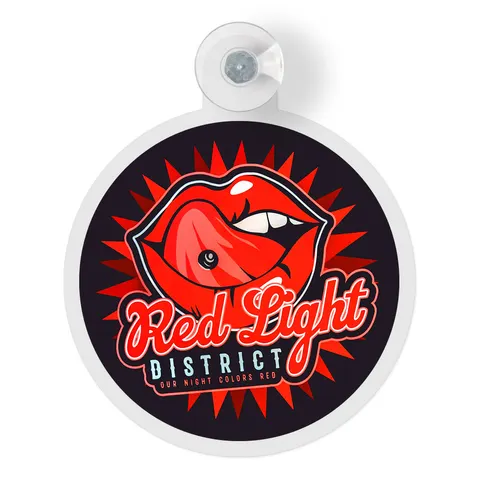 Вымпел-бейдж на присоске (Ø125мм) REDLIGHT DISTRICT 3