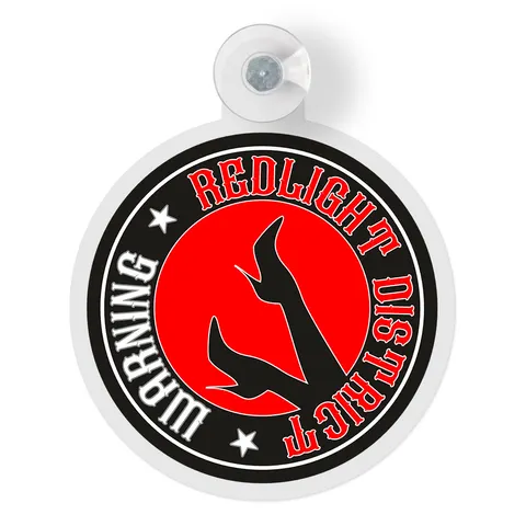 Вымпел-бейдж на присоске (Ø125мм) REDLIGHT DISTRICT