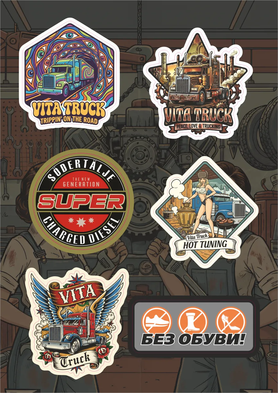 Набор наклеек VT STICKER PAСK-8 — фото 1