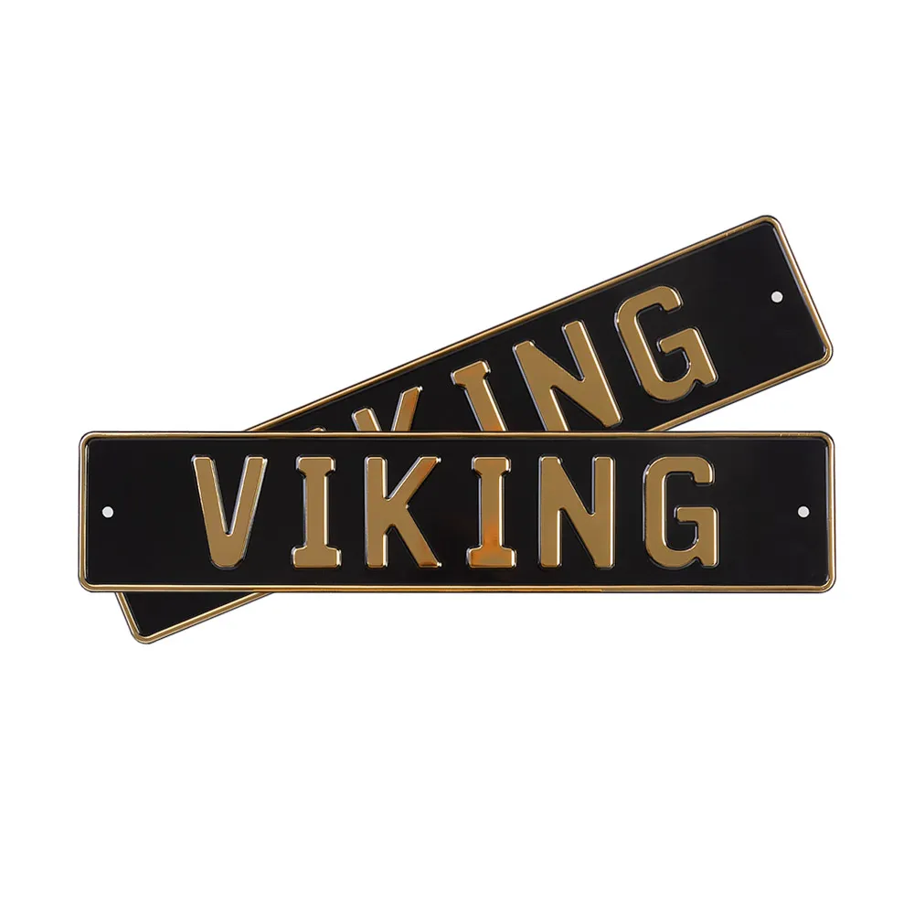 Автомобильный сувенирный номер VIKING (золото) — фото 1