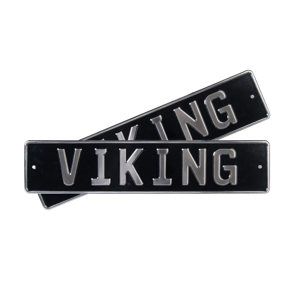 Автомобильный сувенирный номер VIKING (серебро) — фото 1