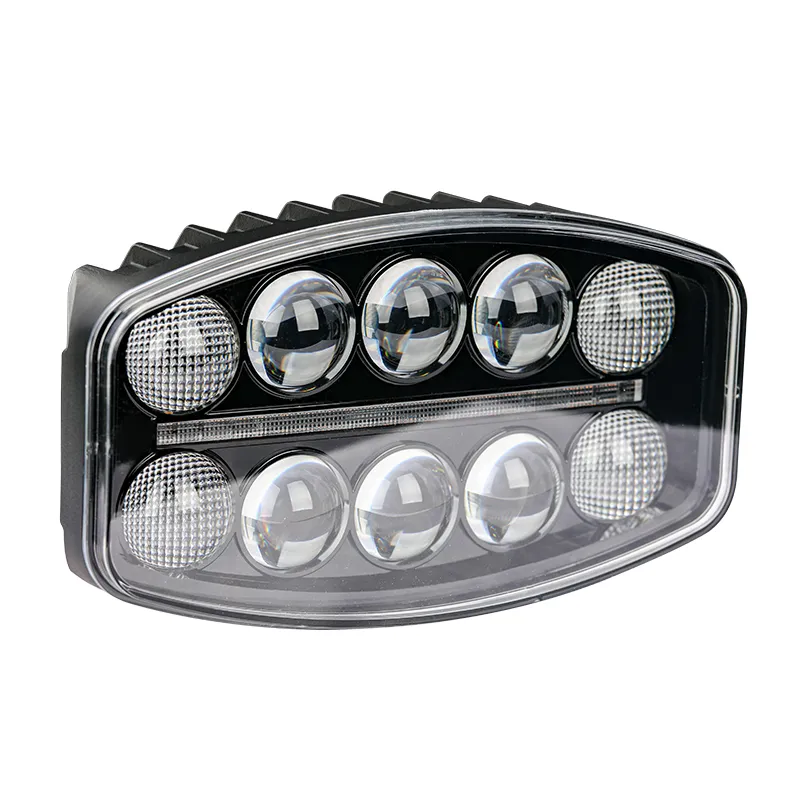 Фара светодиодная - (12/24V, 60W, 106х92х70мм) белый свет+дневной свет UZ-023 — фото 1