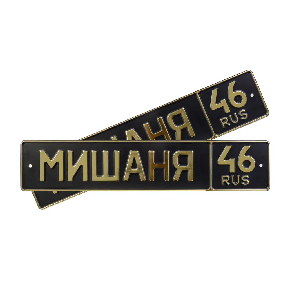 Автомобильный сувенирный номер МИШАНЯ 46 — фото 1