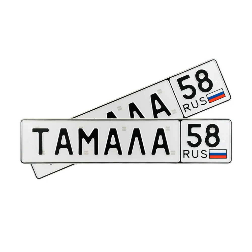 Автомобильный сувенирный номер ТАМАЛА 58 — фото 1