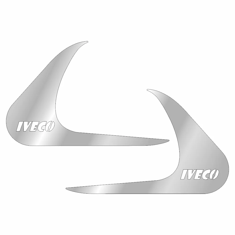 Накладки из нержавеющей стали на ручки дверей IVECO Stralis (узк. кабина) NKN-68 — фото 1