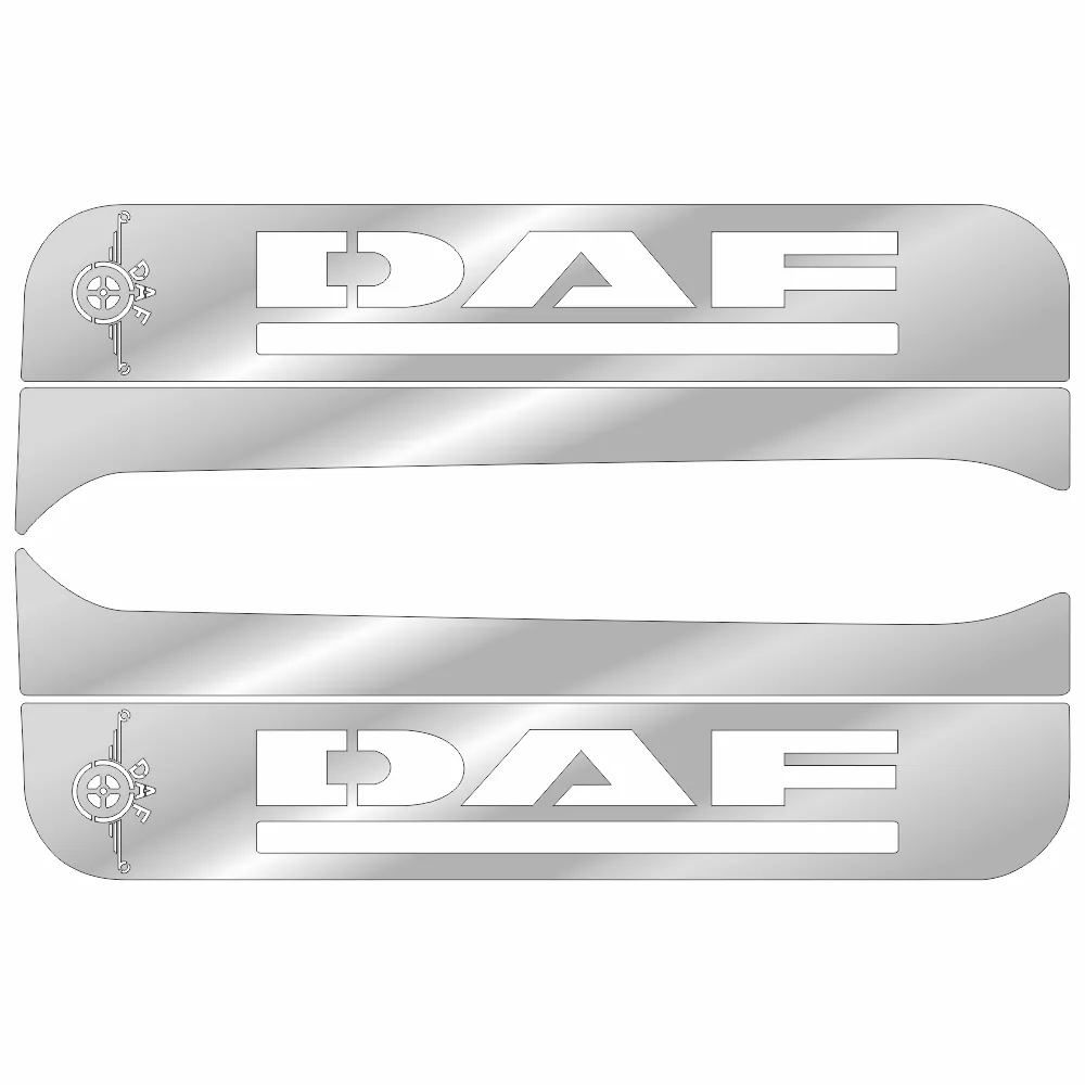 Накладки из нержавеющей стали на стойки дверей DAF 95/105 NKN-6 — фото 1