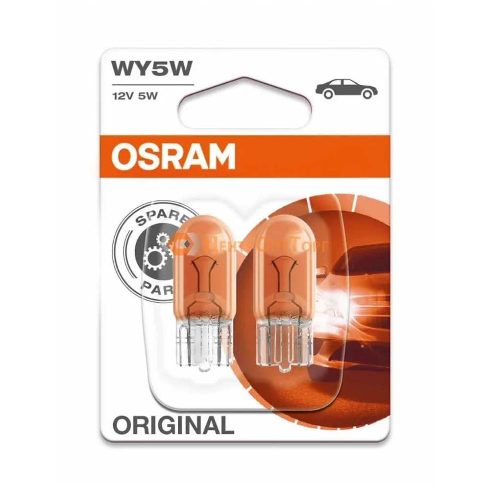 Автолампа WY5W 12V-5W (W2.1X9.5d) (комп. 2шт.) OSRAM 2827-02B — фото 1