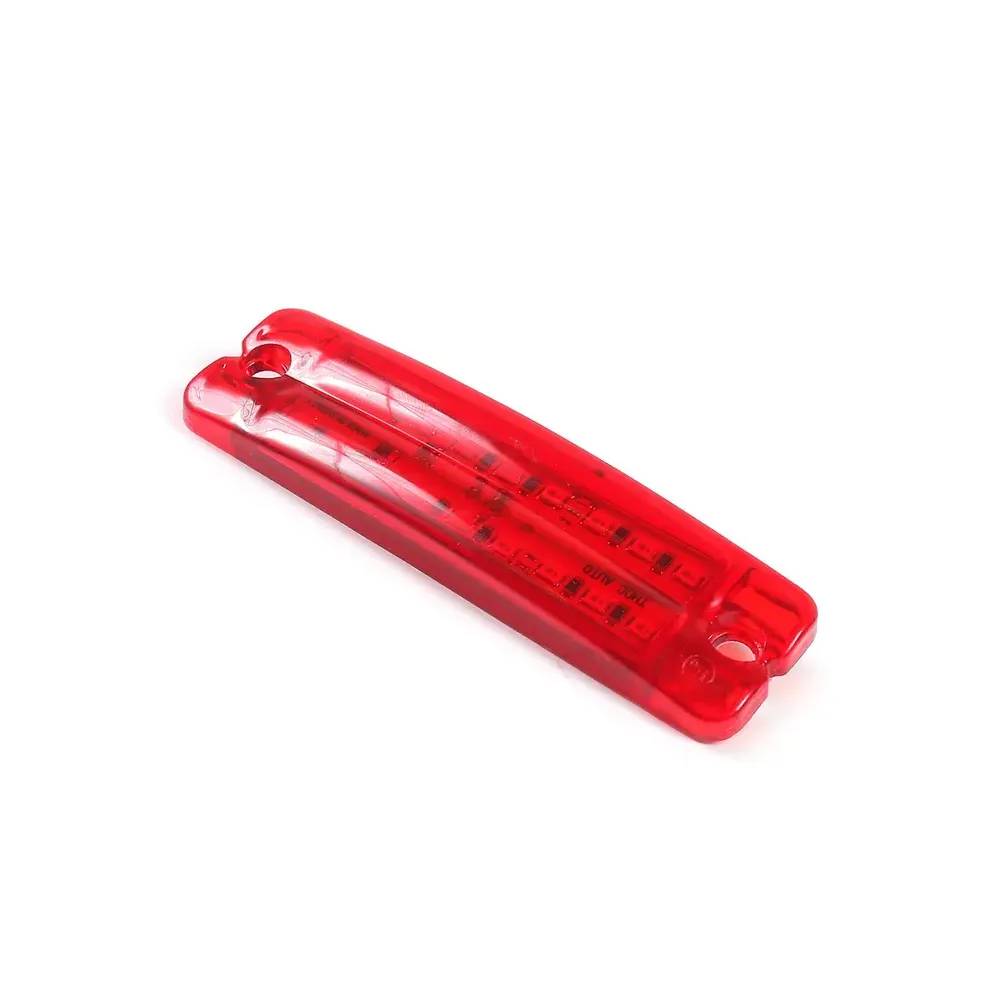 Фонарь габаритный красный (18LED, 12/24V, L=100мм) 23993 — фото 1