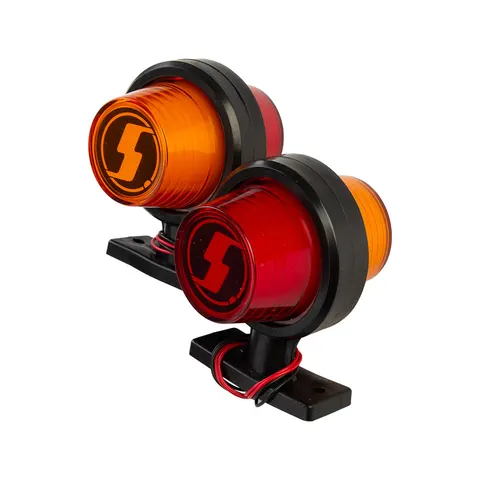 Фонарь габаритный MAXI Shacman (оранжевый-красный) LED 24V