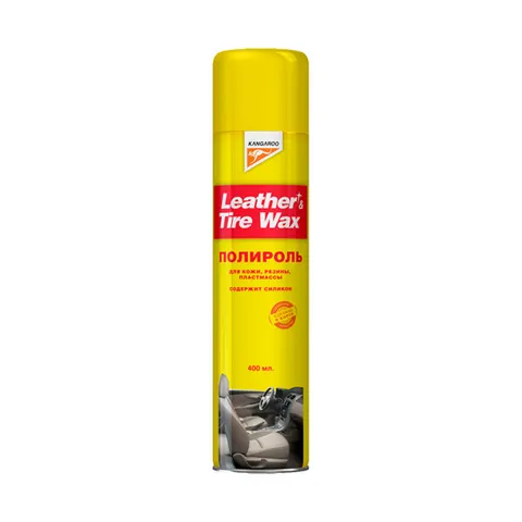 Полироль универсальный (кож.рез.пласт.) Leather & Tire Wax Silicon спрей 400мл
