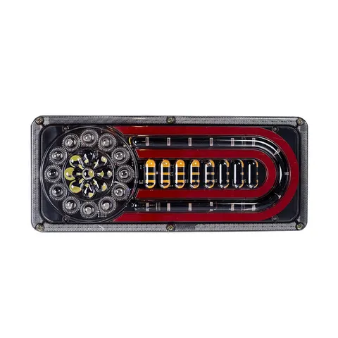 Фонарь задний универсальный №6 (бегущий поворот) L=32см, 12-24V (комп. 2шт)