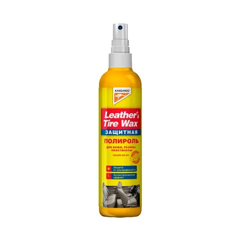 Полироль защитный (кож.,рез.,пласт.) Leather&Tire wax Protectant,300мл