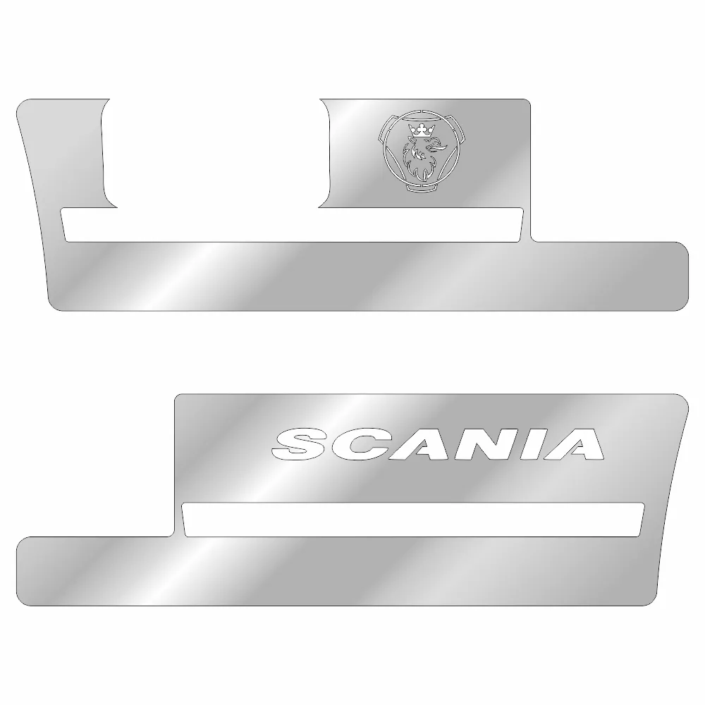 Накладки из нержавеющей стали на подножки SCANIA 5 серии NKN-108 — фото 1