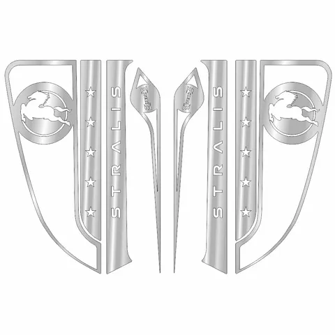 Накладки из нержавеющей стали на стойки дверей IVECO STRALIS NKN-83