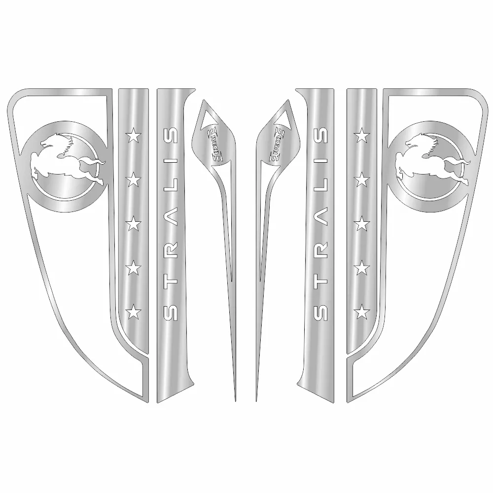 Накладки из нержавеющей стали на стойки дверей IVECO STRALIS NKN-83 — фото 1