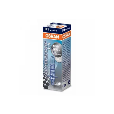 Автолампа H1-55W -12V P14.5s +60% SILVERSTAR 2.0 OSRAM 64150SV2