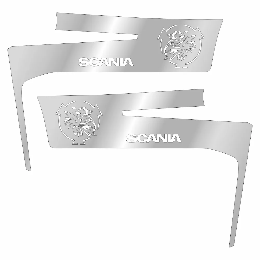 Накладки из нержавеющей стали на подножки SCANIA 6 серии NKN-77 — фото 1