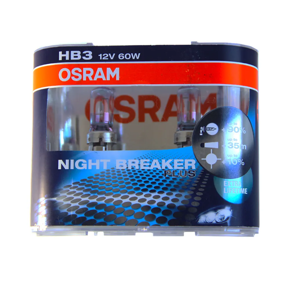 Автолампа 12V HB3 60w+90% (P20d)NIGHT BREAKER PLUS OSRAM — фото 1