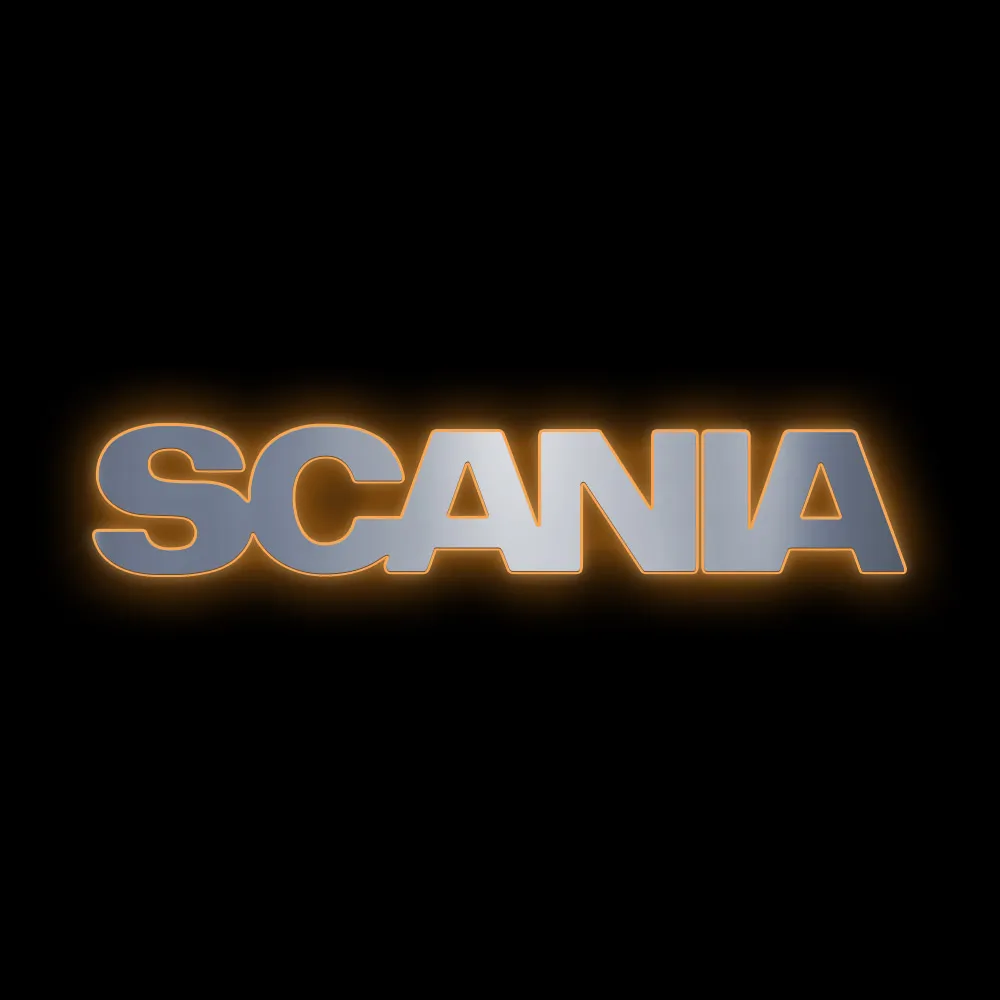 Светодиодная надпись-логотип для грузовиков SCANIA (820х125мм) — фото 1