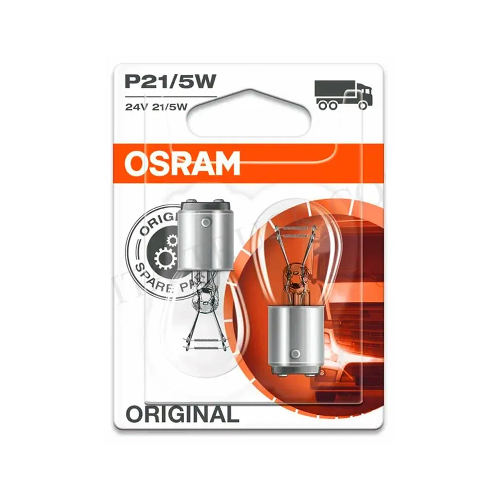 Лампа OSRAM 7537-02B P21/5W 24V-21/5W (BАY15d) (блистер 2шт.) — фото 1