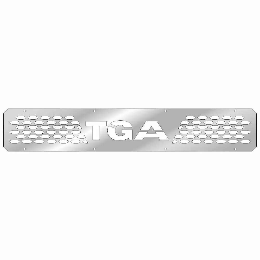 Накладки из нержавеющей стали на бампер MAN TGA (узк. кабина, от 2008г.в.) NKN-91 — фото 1