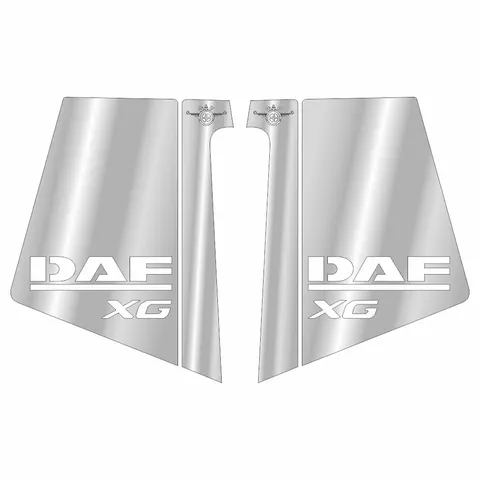 Накладки из нержавеющей стали на стойки дверей DAF 107 (от 2023г.в.) NKN-146