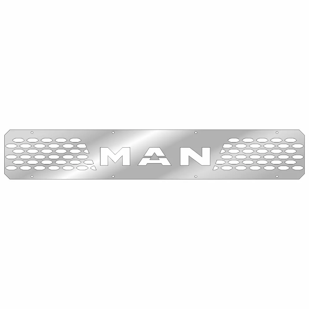 Накладки из нержавеющей стали на бампер MAN TGA (узк. кабина, от 2008г.в) NKN-92 — фото 1