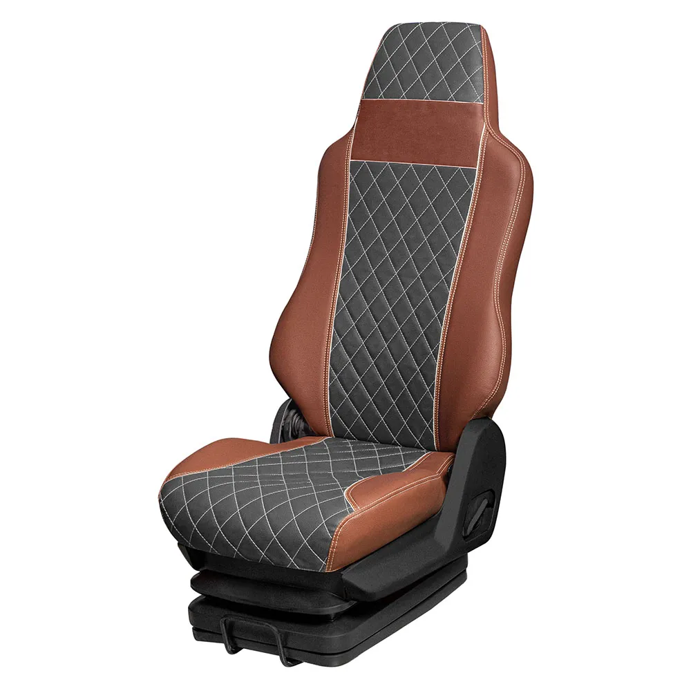 83 Чехлы Премиум VOLVO FH-13 от 2013 (2 ремня) 2 выс.сид. с рычагами откидывания спинки — фото 1