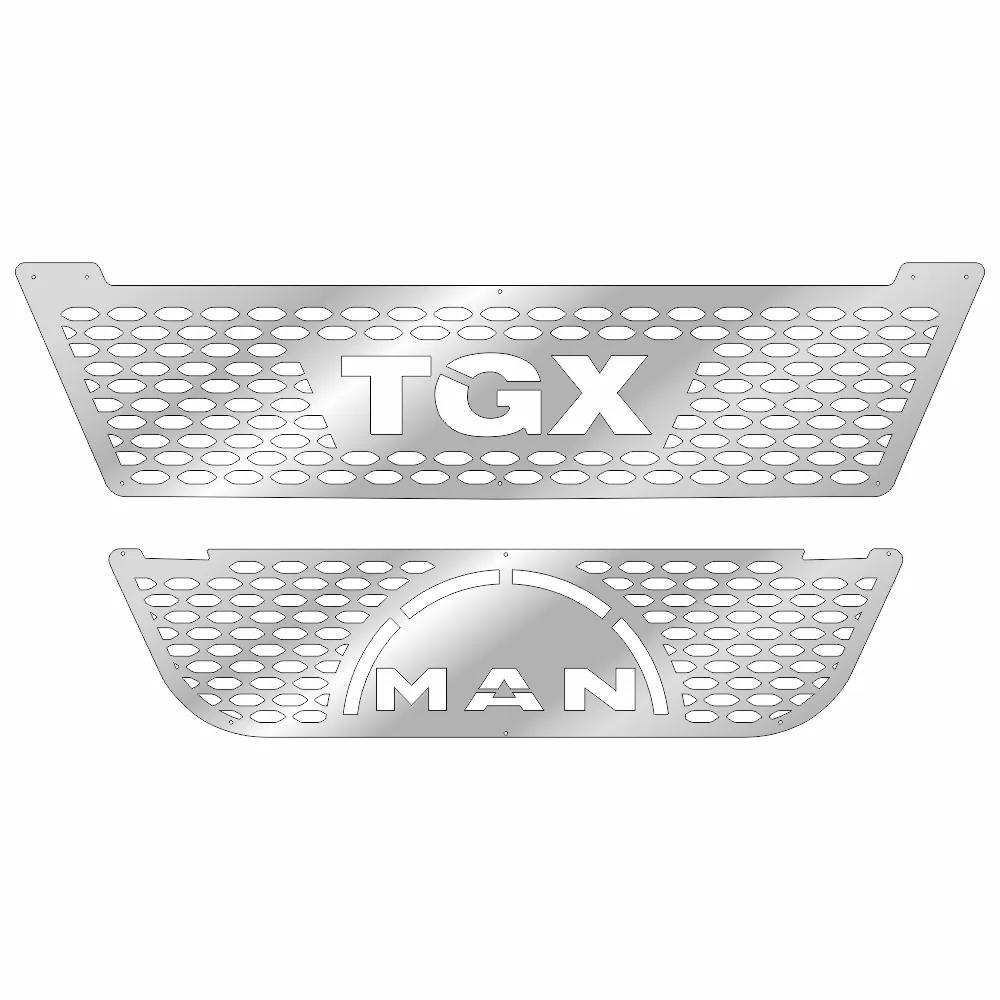 Накладки из нержавеющей стали на бампер MAN TGX NKN-80 — фото 1
