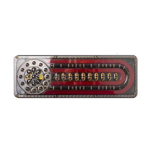 Фонарь задний универсальный №6 (бегущий поворот) L=41см, 12-24V (комп. 2шт)