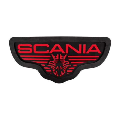 Панель на спальник 830*390 SCANIA (двойной грифон, замша) - (24v)