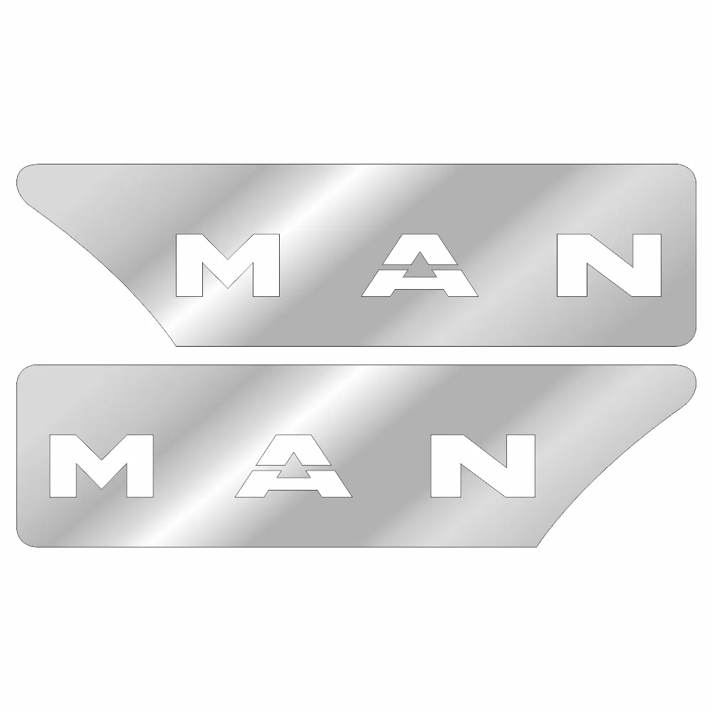 Накладки из нержавеющей стали "Крылья" на кабину MAN TGX NKN-10 — фото 1