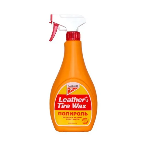Полироль универсальный (кожа, резина, пластик) Leather&TireWax KANGAROO (500мл.)